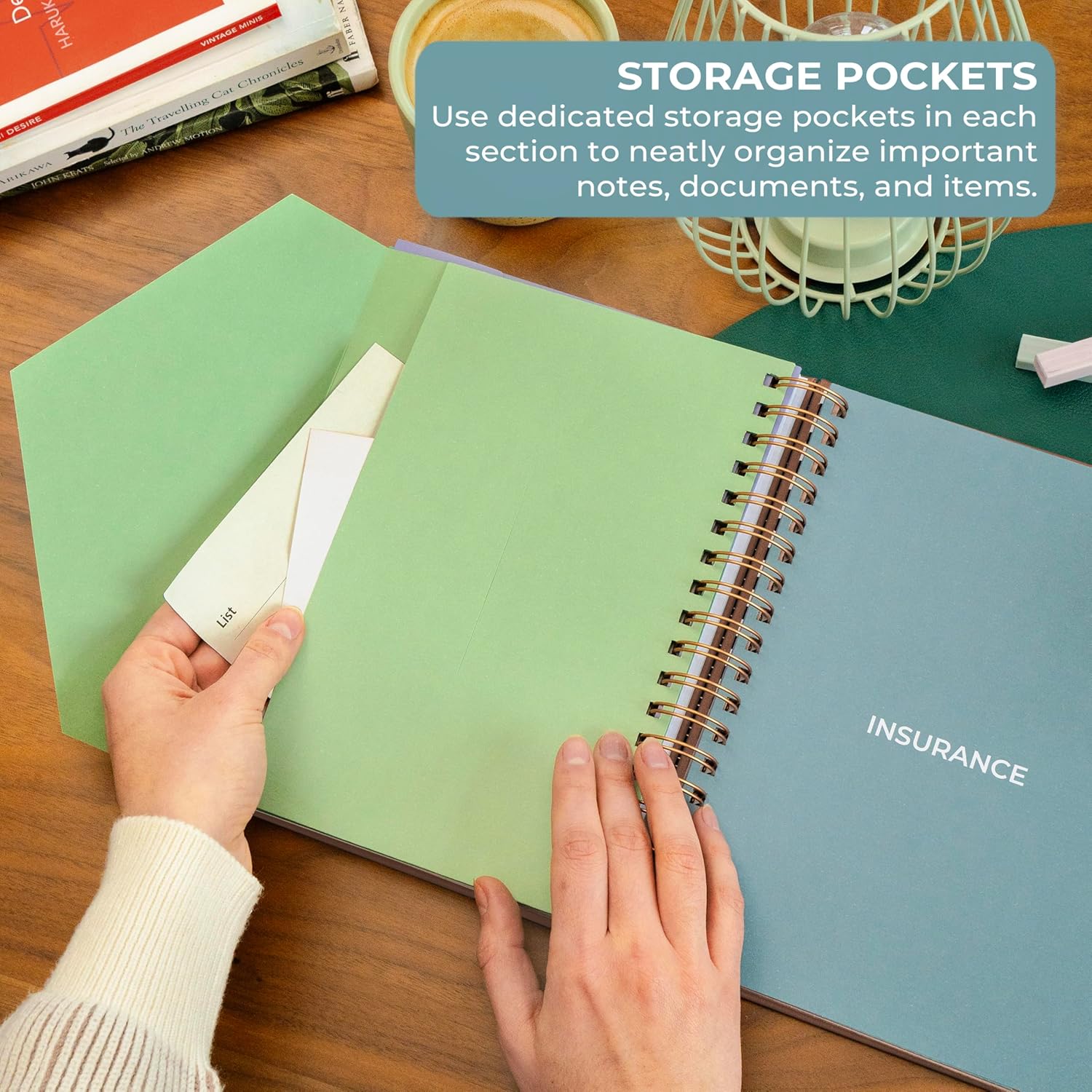 Clever Fox When I Die Planner With Pockets for Documents – End-of-Life Organizer Binder for Important Personal Info & Final Wishes (Brown)