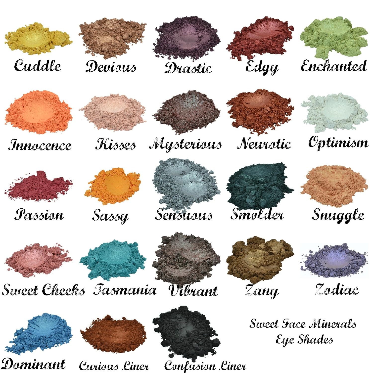 Sweet Face Minerals BROWN EYE LINER Shadow Mineral Makeup Bare Eyes Matte Loose Powder Cover