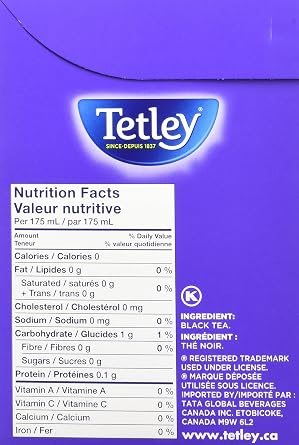 Tetley English Breakfast Tea, 60 Count, 189g/6.7 oz., (Imported from Canada)