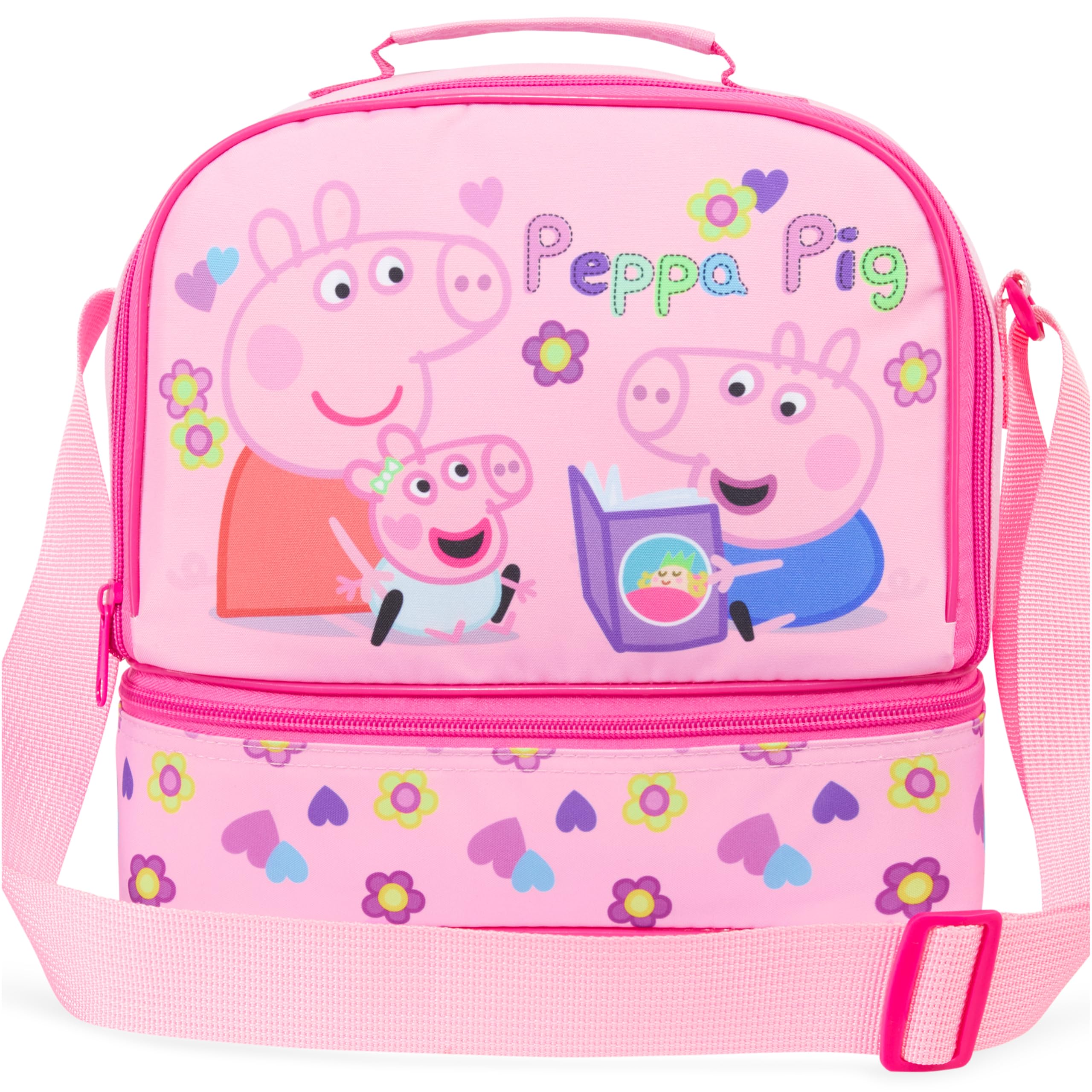 Get Trend Peppa Pig Girls Insulated Lunch Bag with Dual Compartments