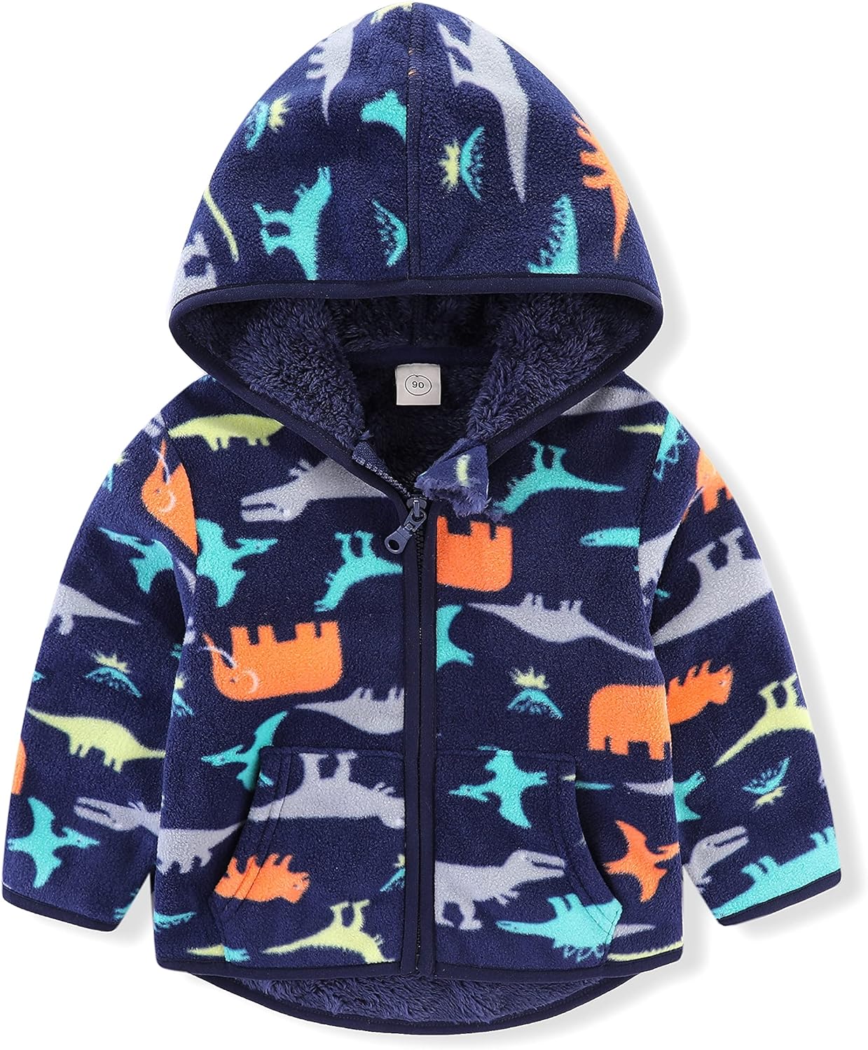 Baby Toddler Boys Girls Sherpa Fleece Lined Jacked Sweatshirt Fall Winter Autumn Warm Clothes with Hoodie