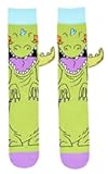 Rugrats Reptar with Embellished Tail Cosplay Men's Crew Socks