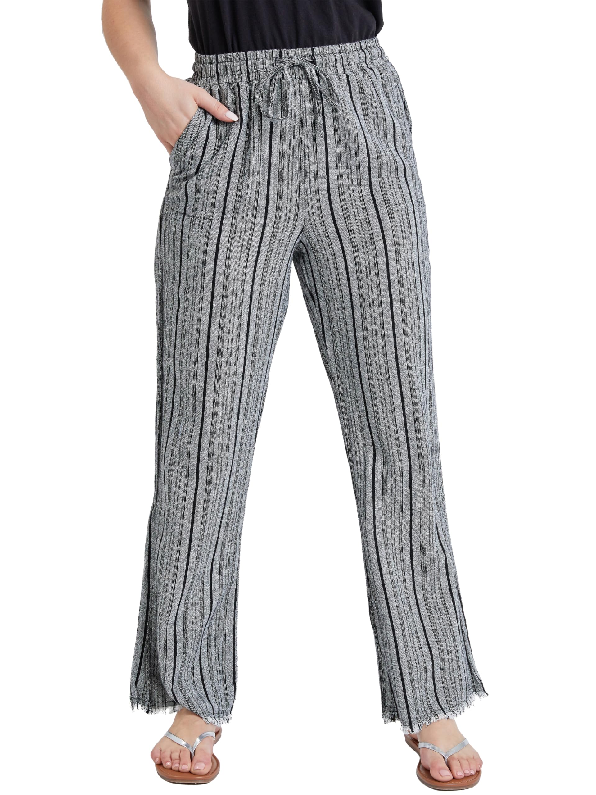 Royalty For Me Womens Womens Casual Summer Beach High Rise PantsCasual Pants