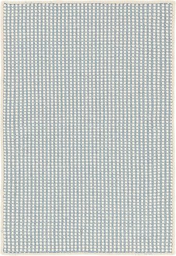 Dash and Albert Pixel Sky - Alfombra tejida de sisallana, 2 x 3 pies, patrón geométrico azul cielo