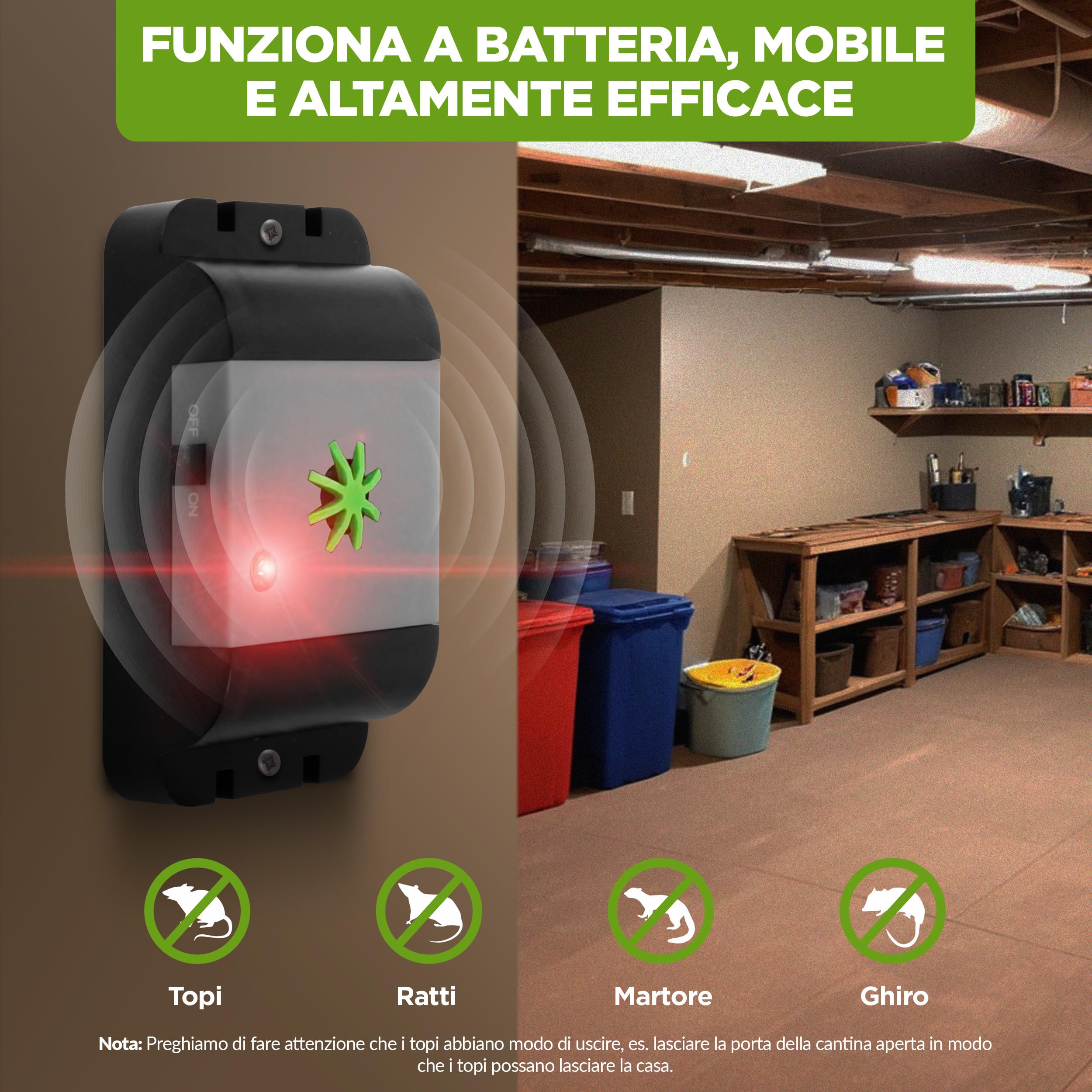 ISOTRONIC Repellente Ultrasuoni Topi e Ratti per Soffitta Garage Giardino, Dissuasore Professionale Senza Veleno, Portata 40m², Protezione Efficace Interno ed Esterno, Difesa Stop Roditori (3 Unità)