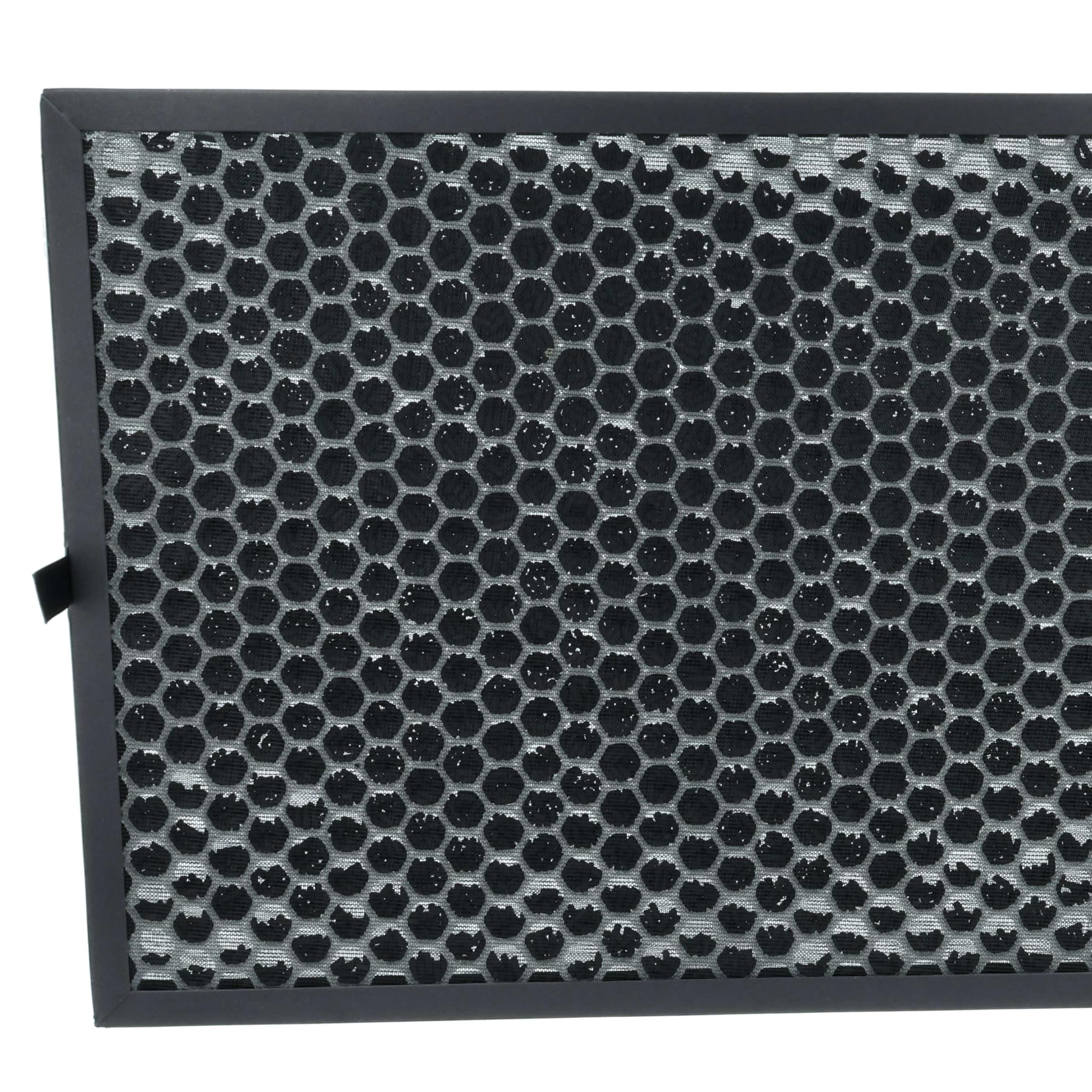 vhbw 5x wymienny filtr z węglem aktywnym do Sharp FZ-C150DFU, FZ-C100DFE, FZ-C100DFU, FZ-C150DFE do oczyszczacza powietrza, czarny