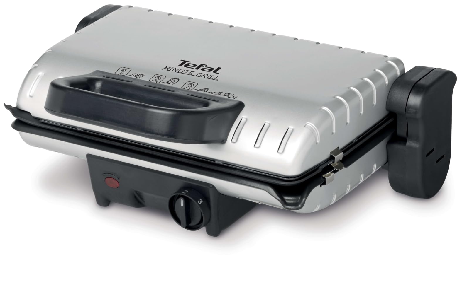 Tefal Grill Viande Panini Minute Grill, 1600 W, Position grill et barbecue, Plaques antiadhésives, Grilles amovibles, Rangement vertical GC205816