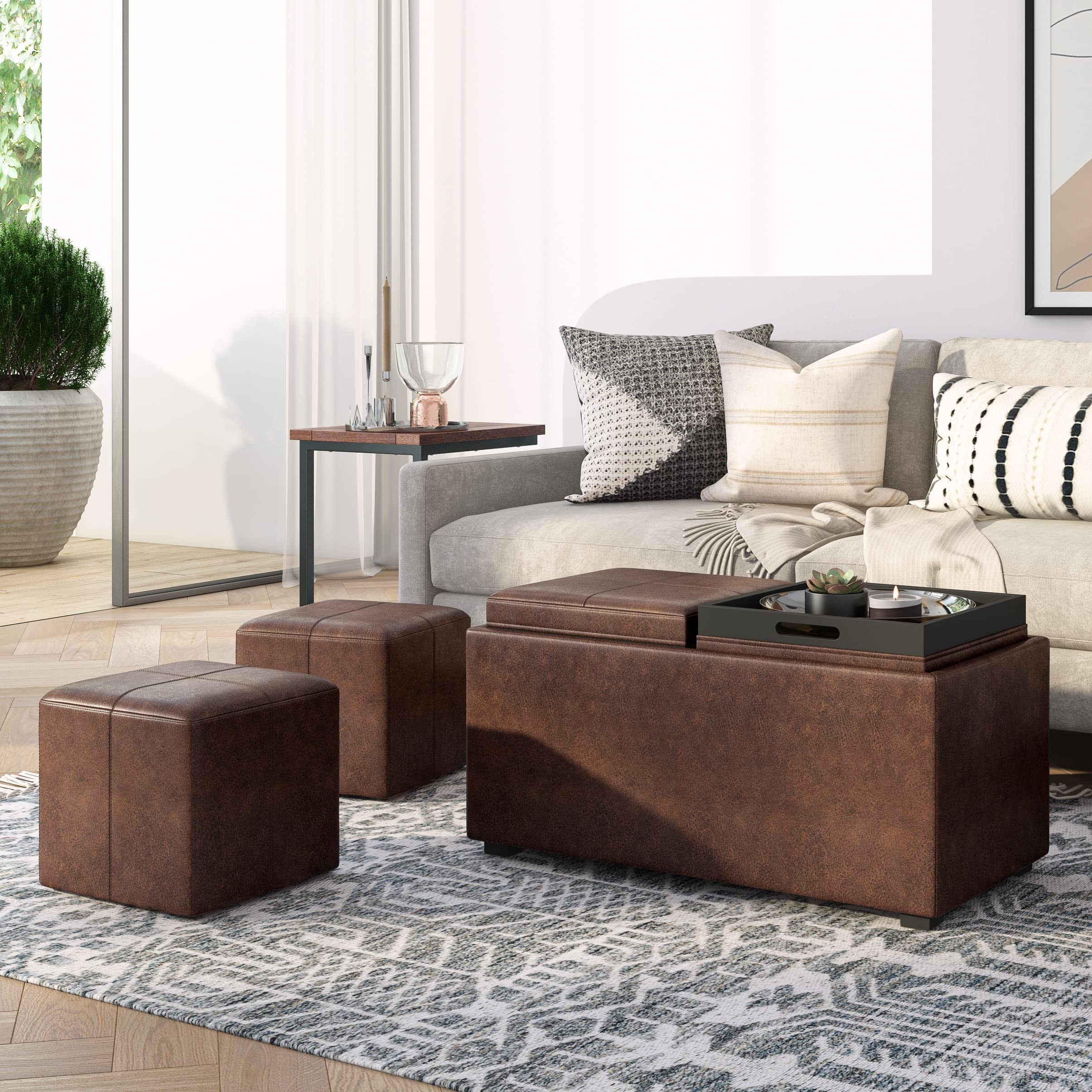 Snapklik.com : SIMPLIHOME Avalon 35 Inch Wide Contemporary Rectangle 5 ...