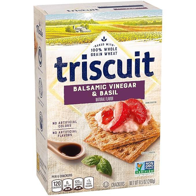 Galletas Triscuit Vinagre Balsámico y Albahaca, Pack de 3 Cajas (8.5 oz) miniatura 12