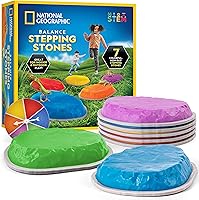 Vista 12 de Juego de Piedras de Equilibrio y Vigas de Equilibrio de National Geographic para Niños – Juego de 12 Piezas para Niños de 3+ con Dados de Espuma