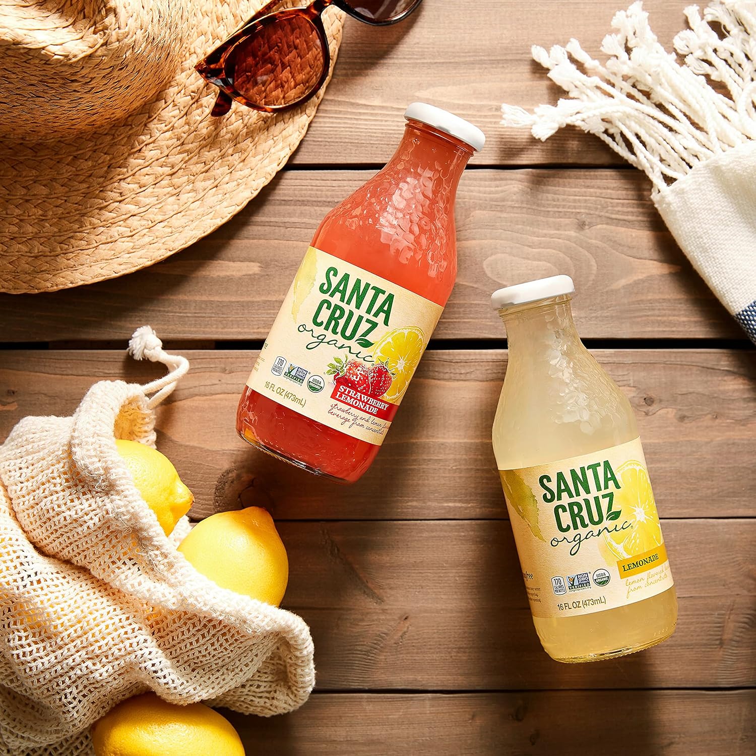 Santa Cruz Organic Lemonade, 16 Ounce (Pack fo 8)