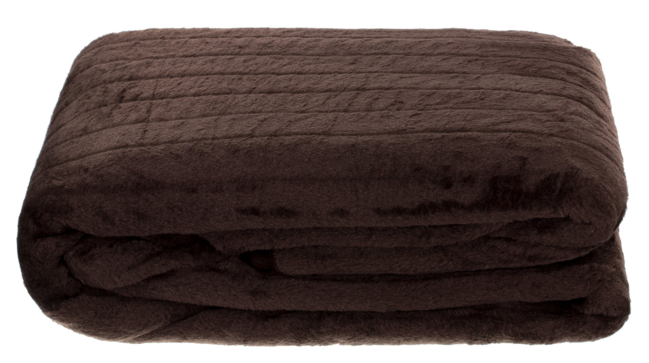 Brandsseller Felldecke 180x220 cm Kuscheldecke Nerzfelloptik - Braun