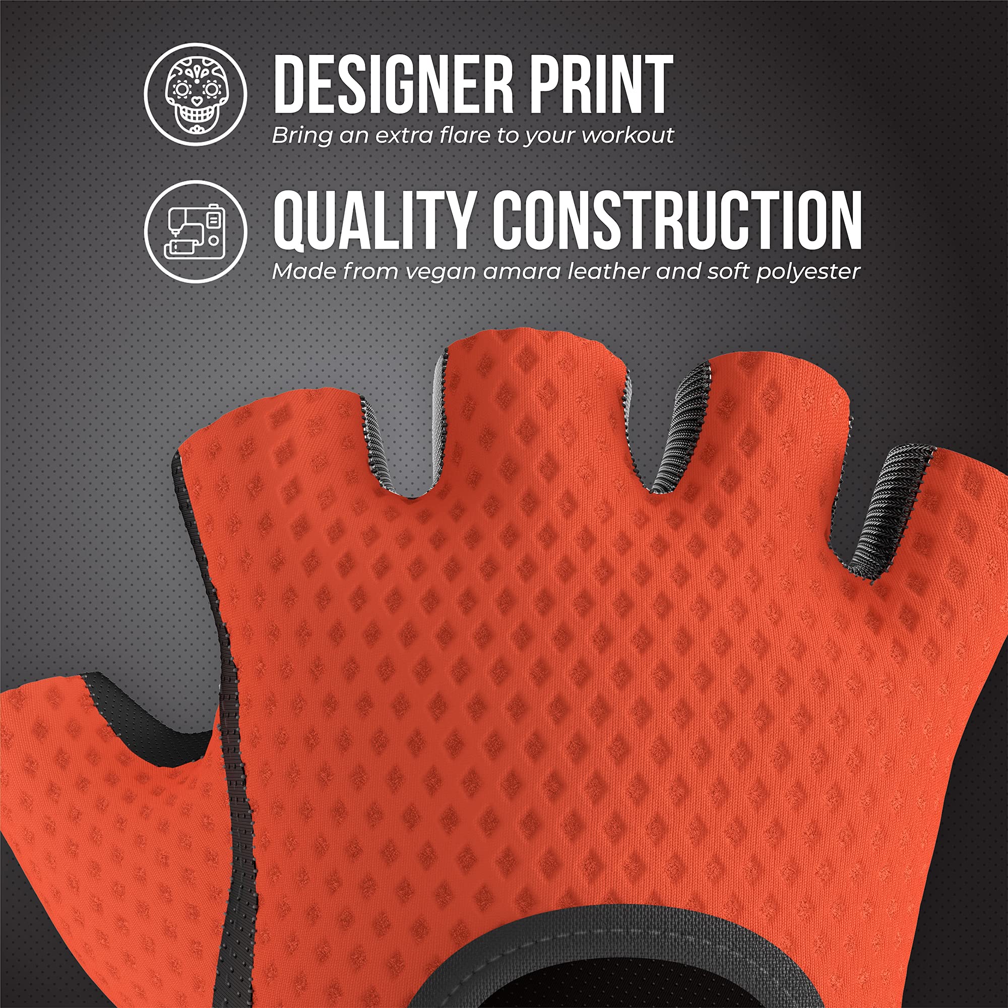 Contraband Pink Label 5307 Damen Design Series Diamond Mesh Hebe- und Ruderhandschuhe (Paar) – leicht, vegan, mittelgroß, gepolstert, Mikrofaser-Amara-Leder mit Griplock-Silikon