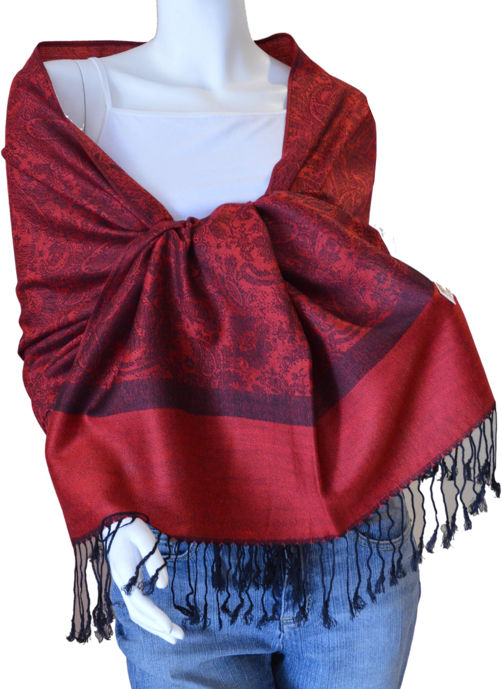 Jacquard Pashmina Paisley Shawl #LC