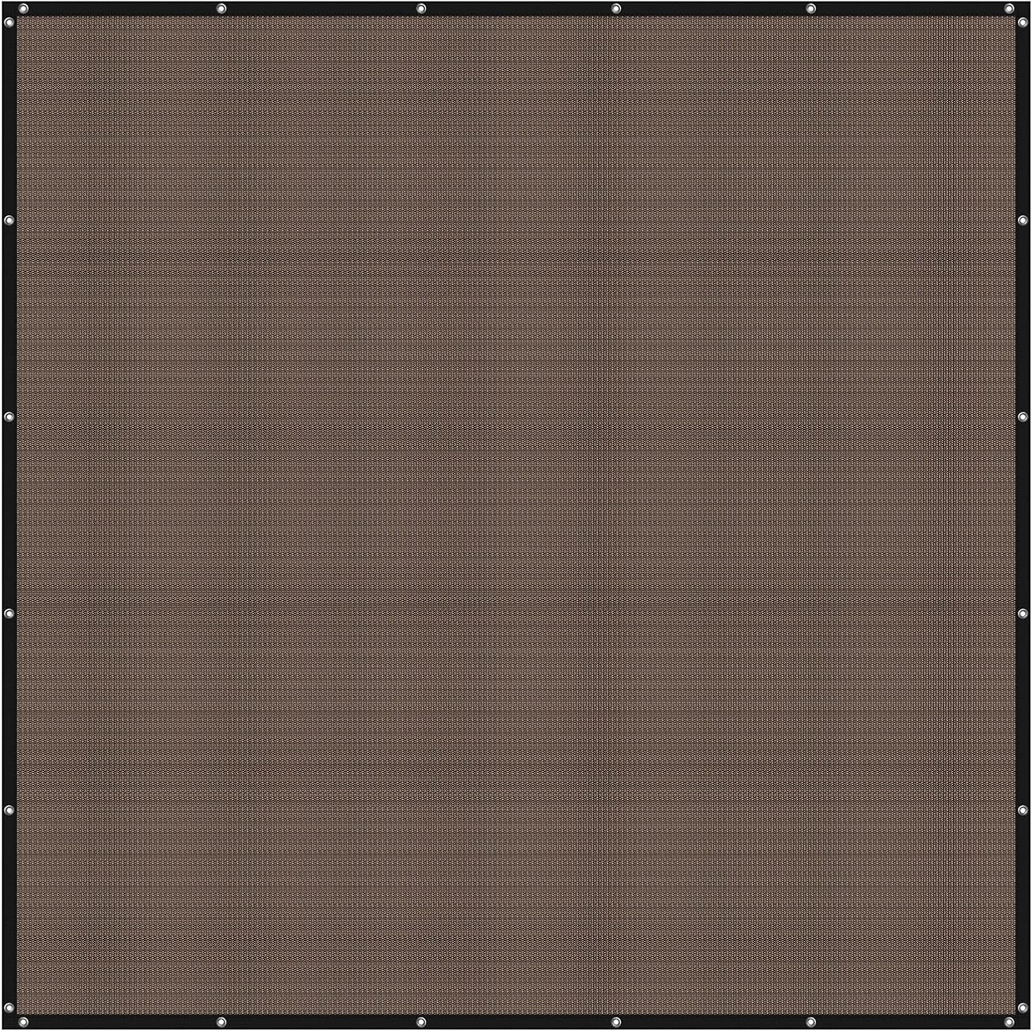 Voticky Sun Shade Cloth Shade Fabric Privacy Screen with Grommets for Patio Garden Pergola Carport Canopy Cover 8' x 10' Gray