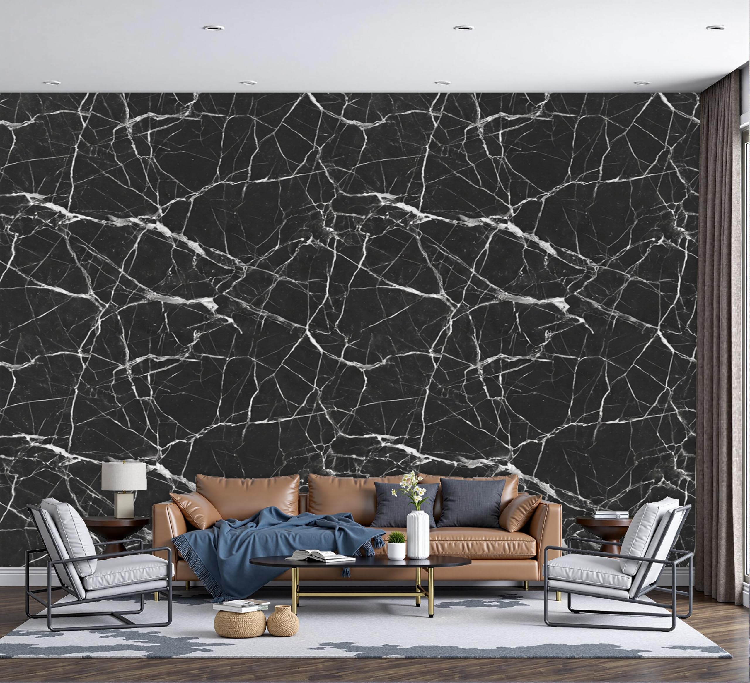 Papel pintado 3D de mármol de 200x140cm para decoración de salón