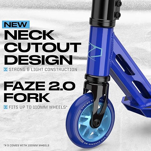 Vista 3 de Fuzion X-5 Pro Scooter - Trick Scooter for Kids 8 Years and Up - Pro Scooters for Teens - Best Stunt Scooter for BMX Scooter Tricks