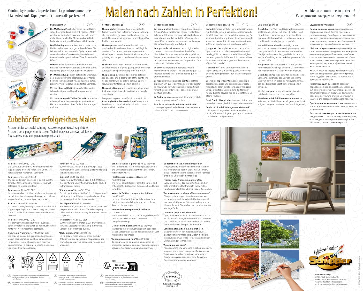 Schipper Four Seasons Paint by Number Kit