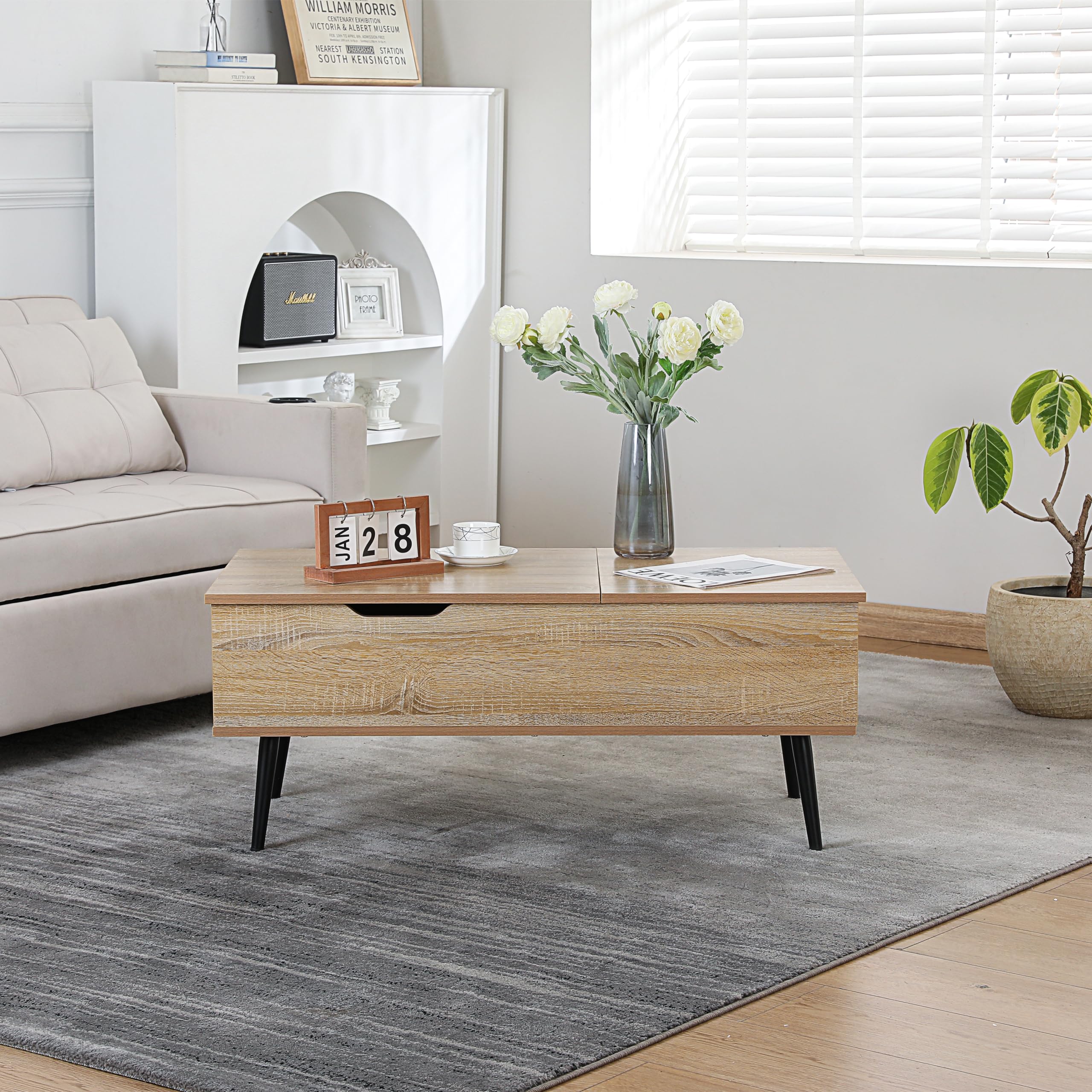 Amazon.co.jp: 昇降テーブル ローテーブル 折り畳み 高さ調節 センター  