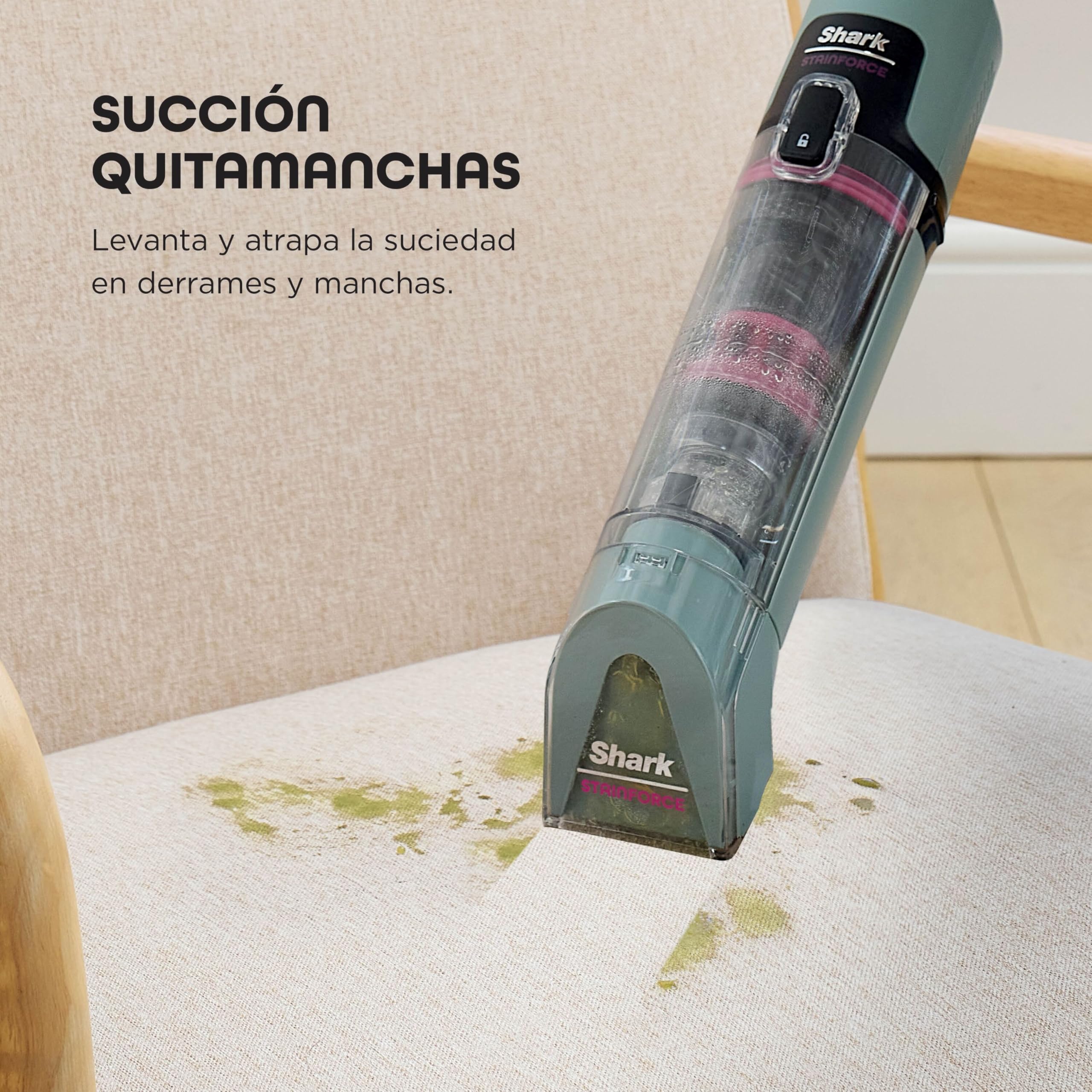 Shark StainForce Limpiador Portátil para Manchas y Olores - Limpieza de Alfombras, Tapicerías, Escaleras y Coches - Incluye Accesorios y 2 Soluciones de Limpieza - Cobre, HX100EUCP