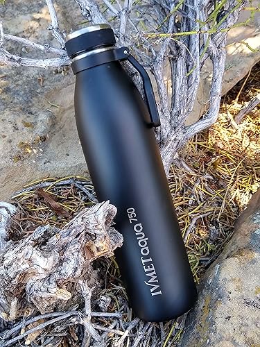 Miniatura 2 de Aqua - Botella térmica de acero inoxidable de doble pared aislada al vacío, termo de metal, reutilizable, para deportes y actividades al aire libre