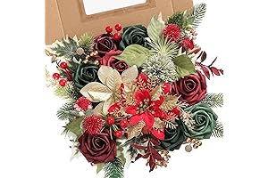 Artificial Christmas Flowers Decoration Greenery Combo Box Set