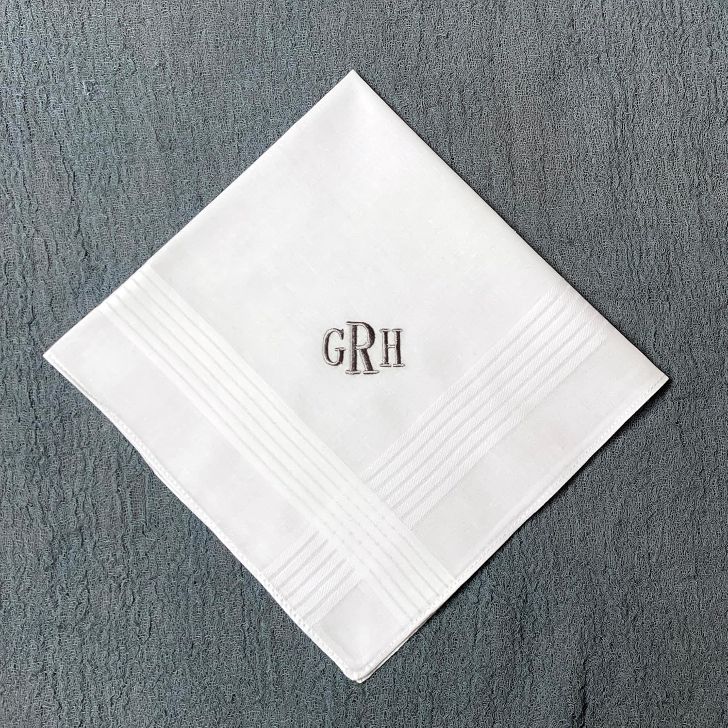 Personalized Men’s Handkerchief with Monogram – Custom Embroidered Initials Cotton Hankie for Groom, Groomsmen, or Father of the Bride – Elegant Wedding Gift, Classic Gentleman Accessory - Valentines Day - Image 6