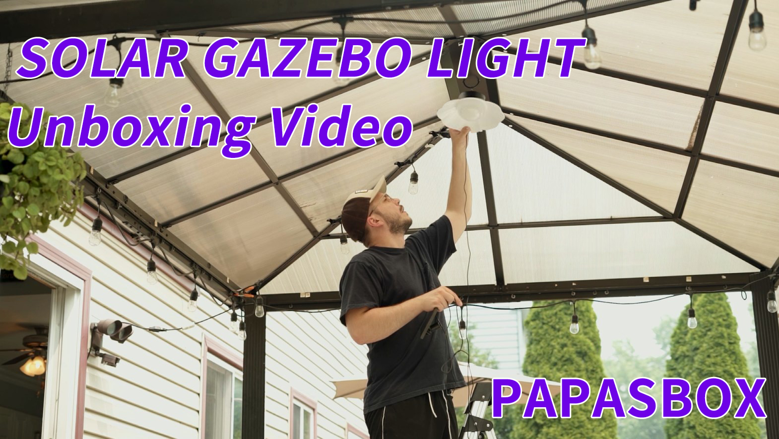 papasbox Solar Shed Lights Indoor Outdoor,Led Battery Powered