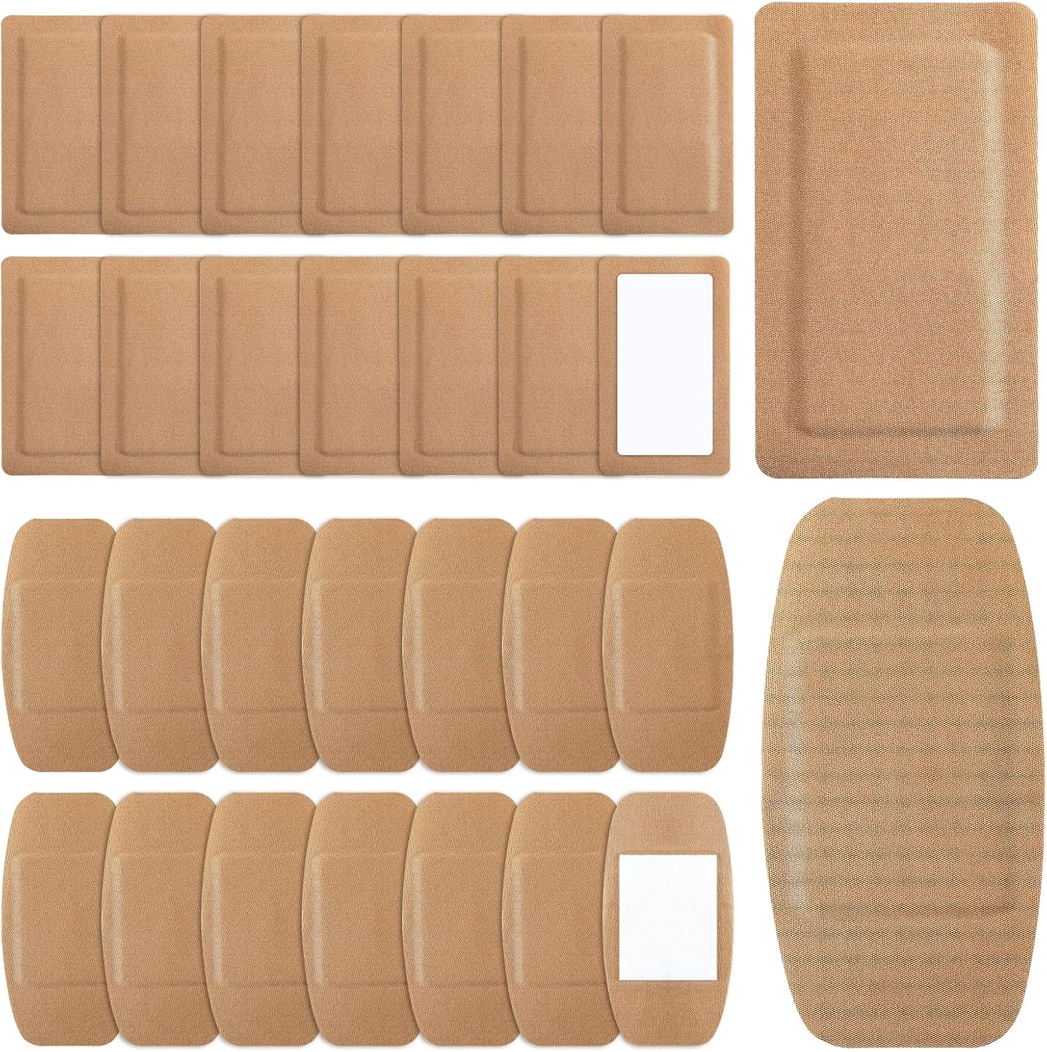 30 Pcs Extra Large Adhesive Bandages 6" x 3", Large Adhesive Bandage with Non-Stick Pads, Breathable Fabric Large Bandages for Wound Care, Latex-Free, Individually Wrapped (6 * 3in)