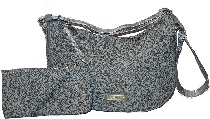 borsa Borbonese Luna mini col. Pearl grey 264341 J47 : Amazon.it: Moda
