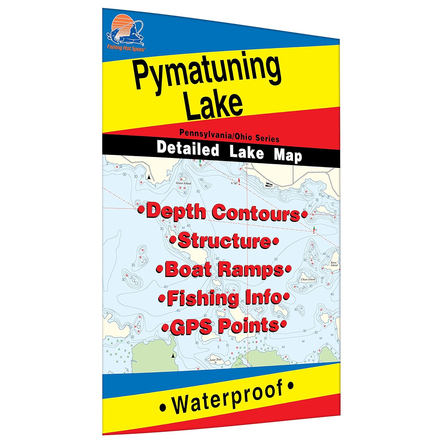 Pymatuning Lake Fishing Map Amazon.in Sports, Fitness & Outdoors
