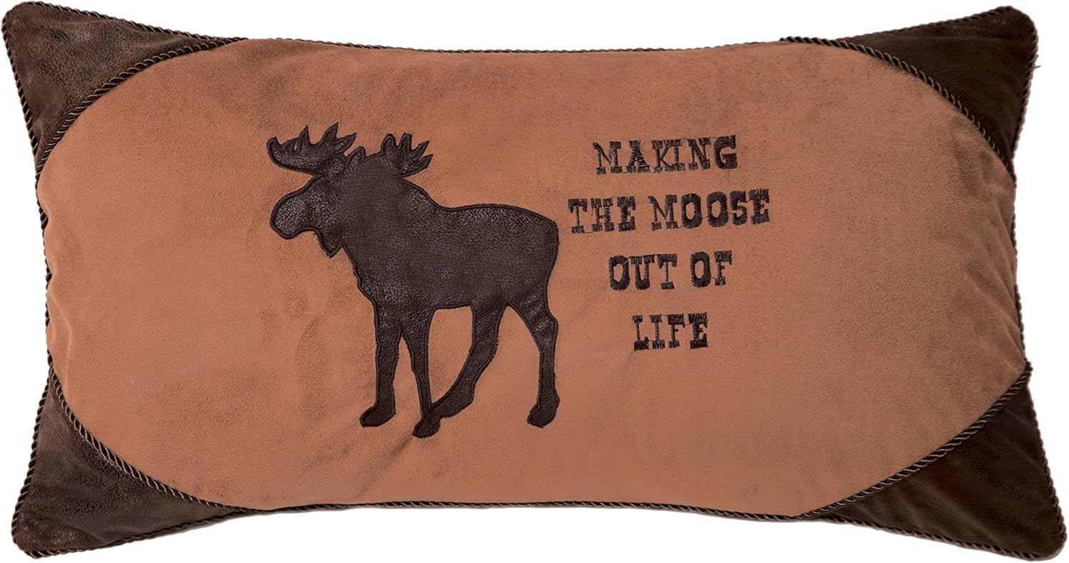 Carstens, Inc Making The Moose Out of Life Decorative Pillow, 14" x 26", Multicolor