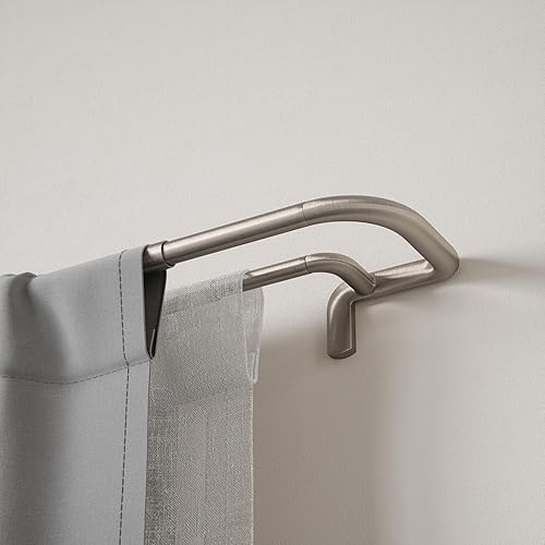 Vista 29 de Umbra Twilight Modern - Barra de cortina doble, color negro