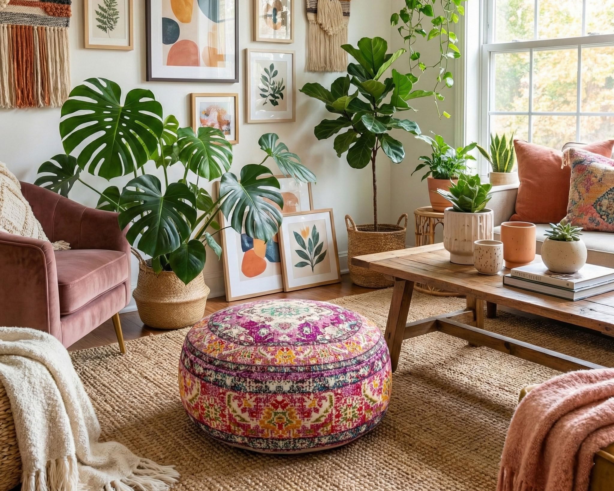 Mandala Life ART Fodera per cuscino da pavimento rotondo bohémien - 60x20 cm - 100% cotone - Custodia pouf per pouf per soggiorno, camera da letto, patio e altro