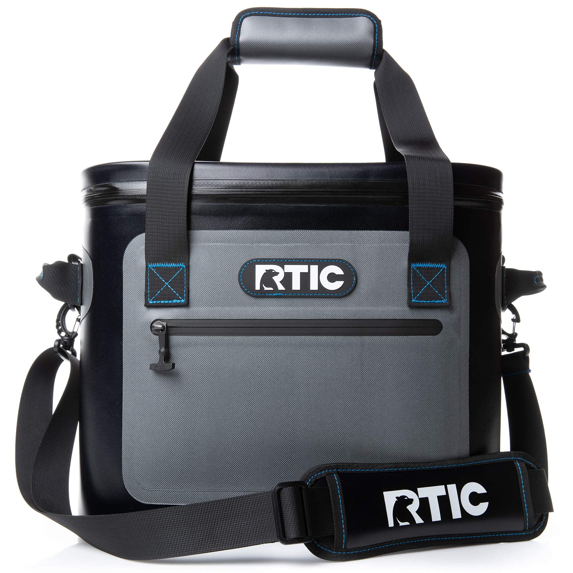 RTIC Soft Cooler 30, Blue/Grey, Insulated Bag, Leak Proof Zipper Buy