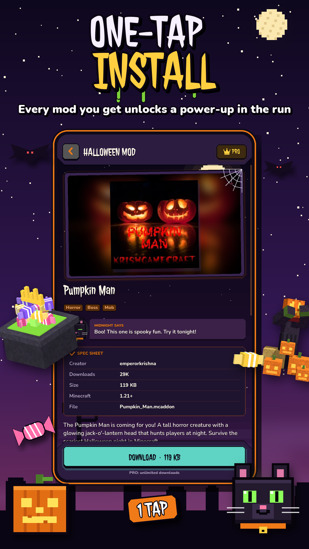 Halloween Mods for Minecraft PE - Game Mod Skins & Maps - Application ...