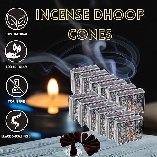Miniatura 4 de Nag Champa Satya Sai Baba Temple - Caja de 12 conos de incienso (Super Hit)