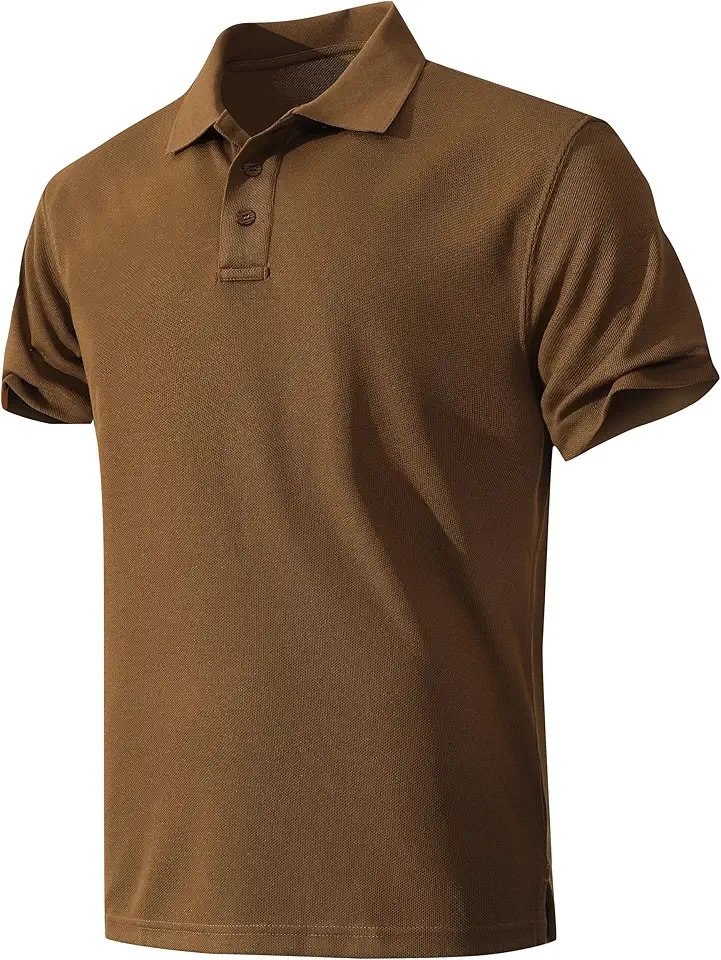Camisa polo masculina de secagem rápida de manga curta para golfe tênis diária casual gola camiseta