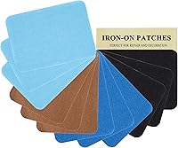 Vista 23 de 12 piezas de parches termoadhesivos de tela de alta calidad, pegamento fuerte, kit de decoración de reparación 100% algodón, tamaño 3 x 4-1/4