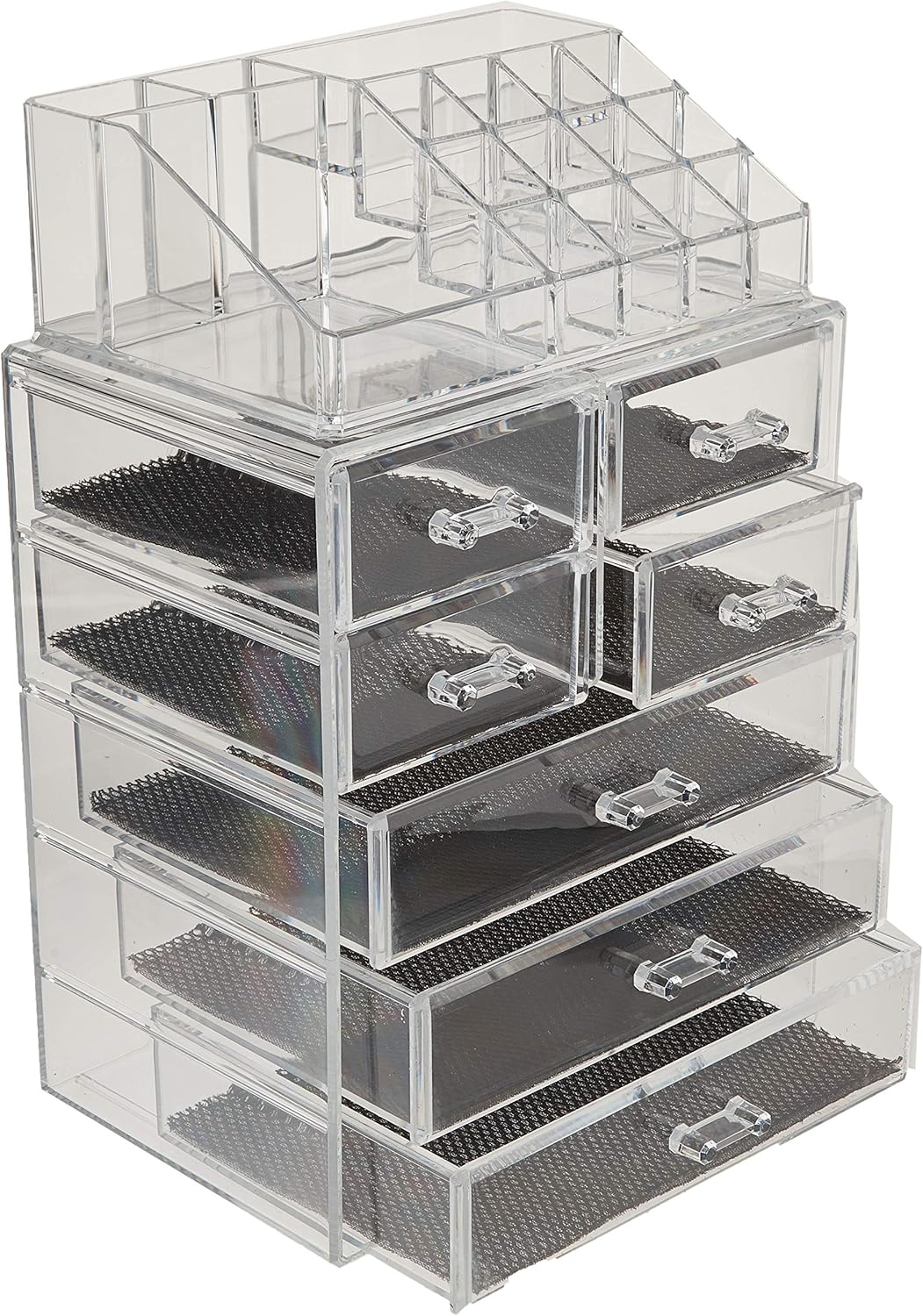 Sorbus Acrylic Makeup Organizer Set, 7-Drawer Vanity & Countertop Cosmetic Storage with Small & Wide Compartments, CLear Makeup Storage for Brushes, Jewelry – Holiday Gift for Women & Teens - Image 4