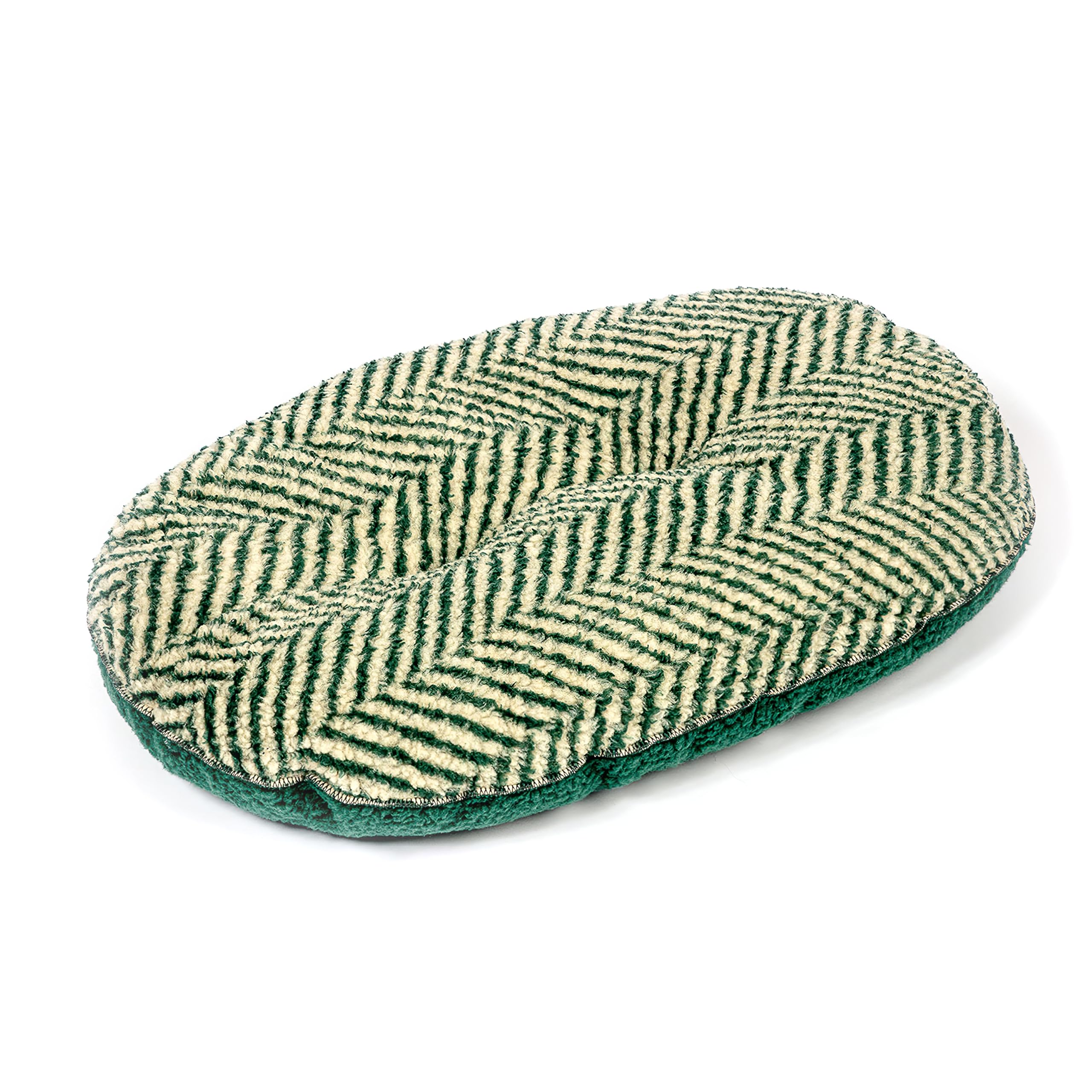 Danish Design Green Herringbone - Sherpa Fleece Quilted Mattress Grey Dog Bed for Adult/Senior/Puppy Beds - 40in