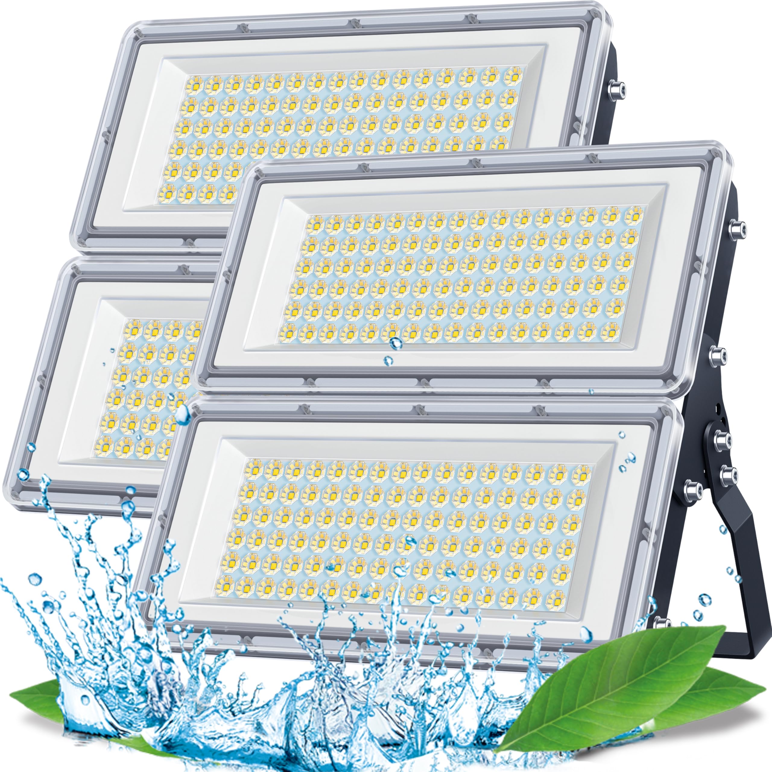 LED Strahler Außen 200W 20000LM Superhell LED Fluter Außen 2 Stück | Aussenstrahler Wasserdicht IP67, 6500K Kaltweiß Außenleuchte LED Scheinwerfer 85-265V für Garten, Garage, Fabrik, Sportplatz
