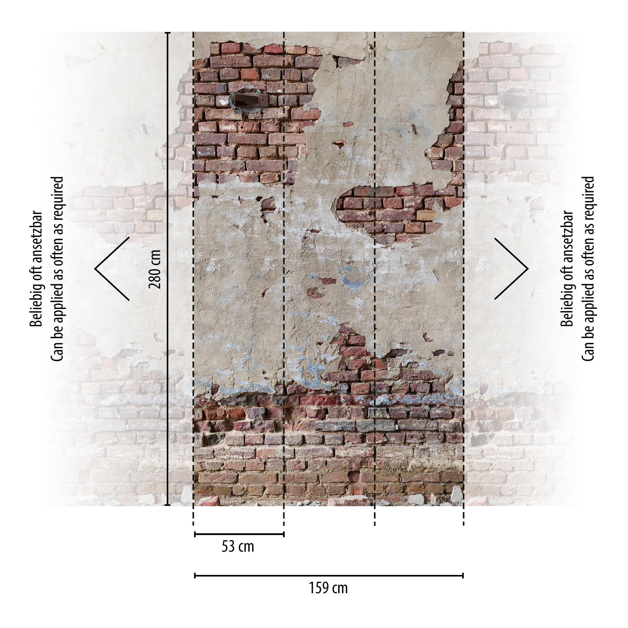 A.S. Création Non-Woven Wallpaper, Brick Wallpaper in Red, Brown and Cream, Wall Wallpaper for Various Rooms XXL Wall Picture - Image 4