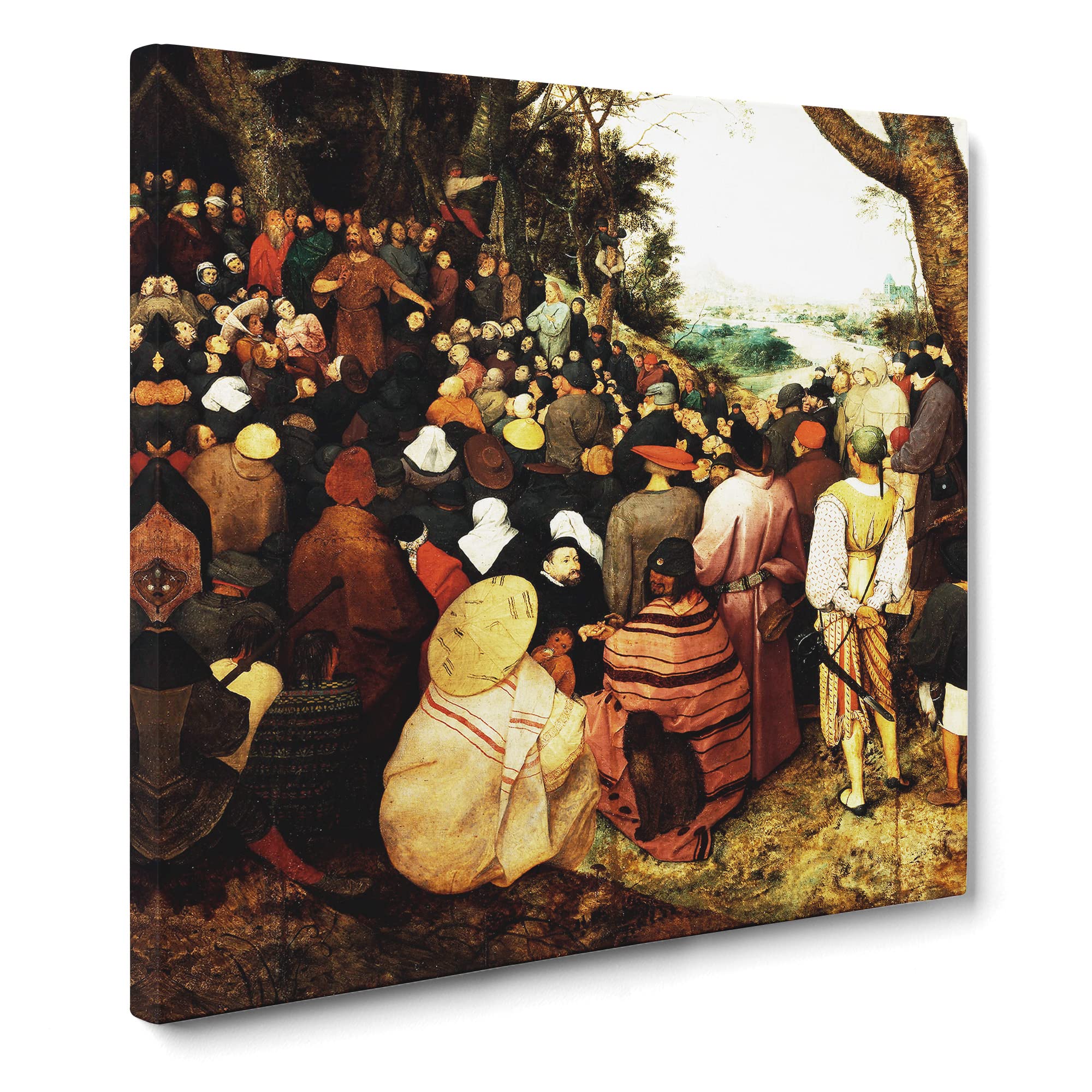 The Sermon Of Saint John The Baptist by Pieter bruegel the elder Canvas Print, Mixed, 35L x 35W cm