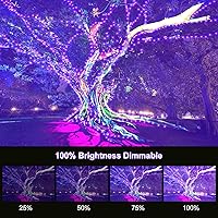 Vista 6 de Tira de luces UV de Navidad, 66 pies, 200 luces LED ultravioletas negras para exteriores e interiores, tira de luces de Navidad impermeables