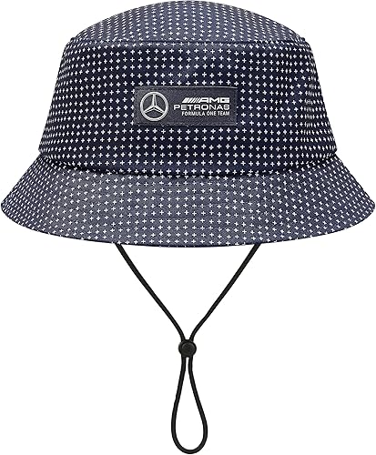 Fuel For Fans Mercedes Benz F1 Edición Especial George Russell 2022 Konnichiwa Japanese GP Bucket Hat Navy, marino