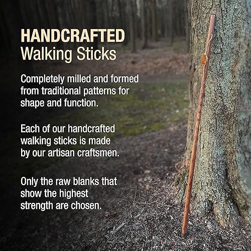 Miniatura 6 de Brazos - Bastón de senderismo para hombre y mujer, hecho a mano con madera ligera