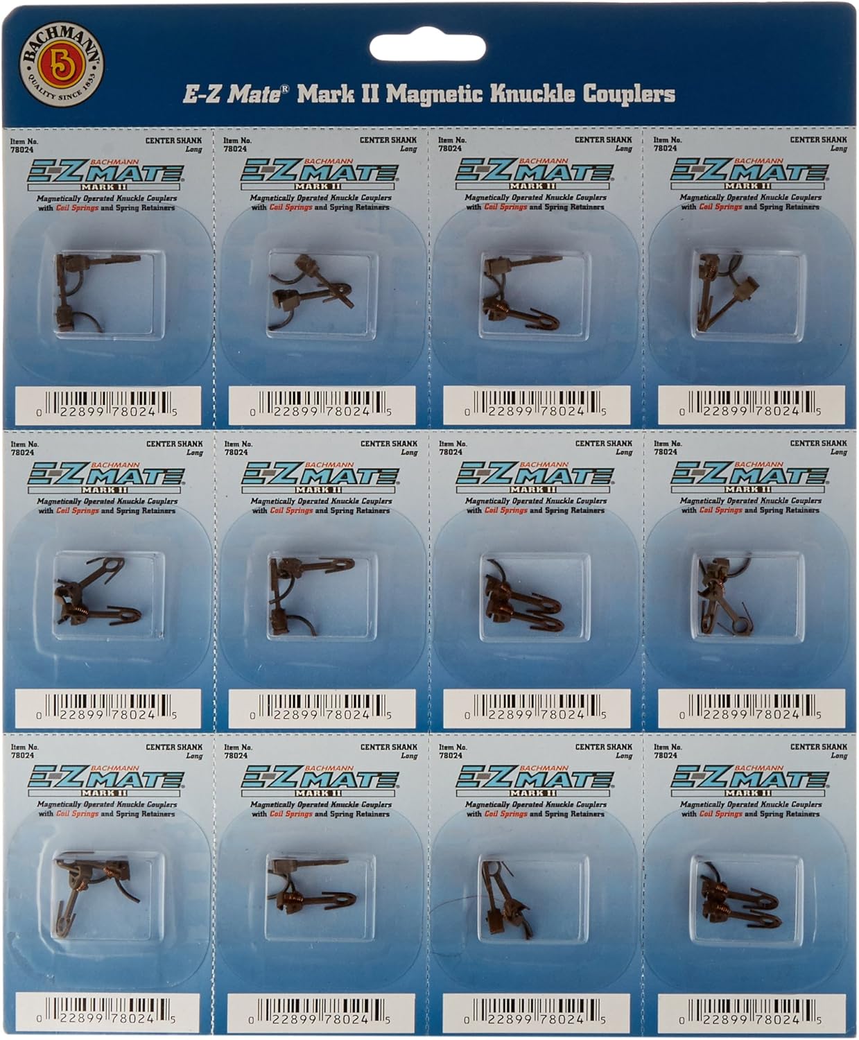 Bachmann Trains EZ Mate Knuckle Couplers Center Shank