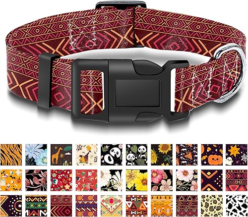 Collar de perro de flores con patrón de flores, hermoso collar floral para cachorros para niños y niñas con hebilla de seguridad, collar suave