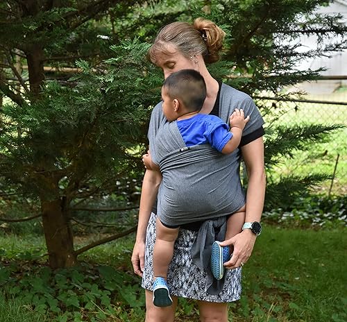 Miniatura 2 de Portabebés suave, elástico, de algodón, para bebé, cabestrillo de bebé, cubierta de lactancia para usar con recién nacido-bebé distribuye